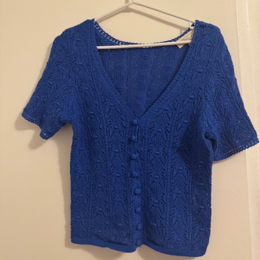 Sézane Cybèle Jumper - Electric Blue - Organic Cotton